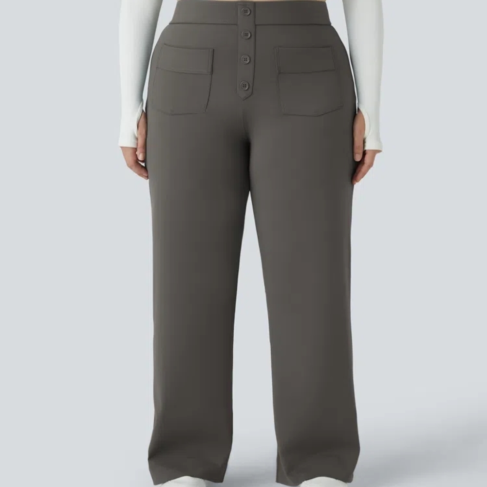 HALARA Grey Stretchy Pants with Pockets & Brand New With Tags!!!